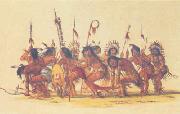 George Catlin War Dance oil painting